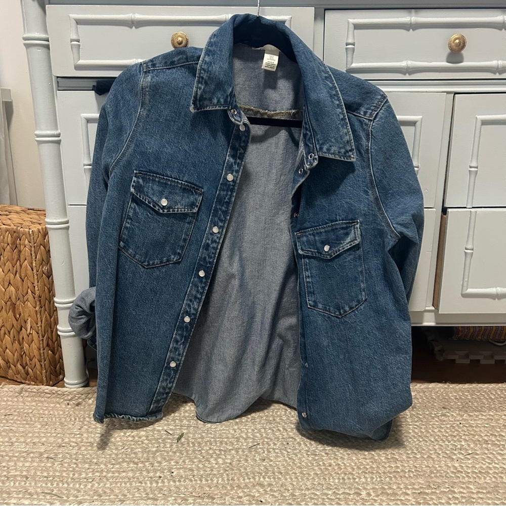 Denim Button-Up Shirt
